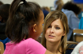 At Challenger student and teacher
