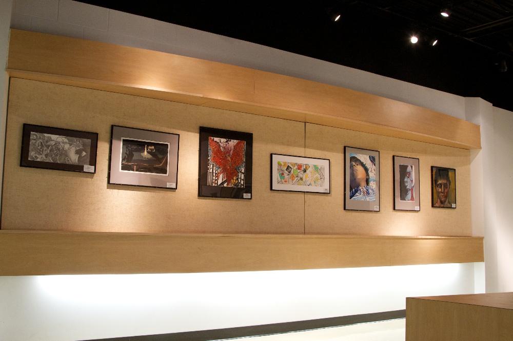The East Kentwood high school art gallery, a professional setting to showcase students' artwork.