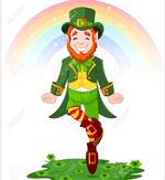 An image of a cheerful leprechaun.