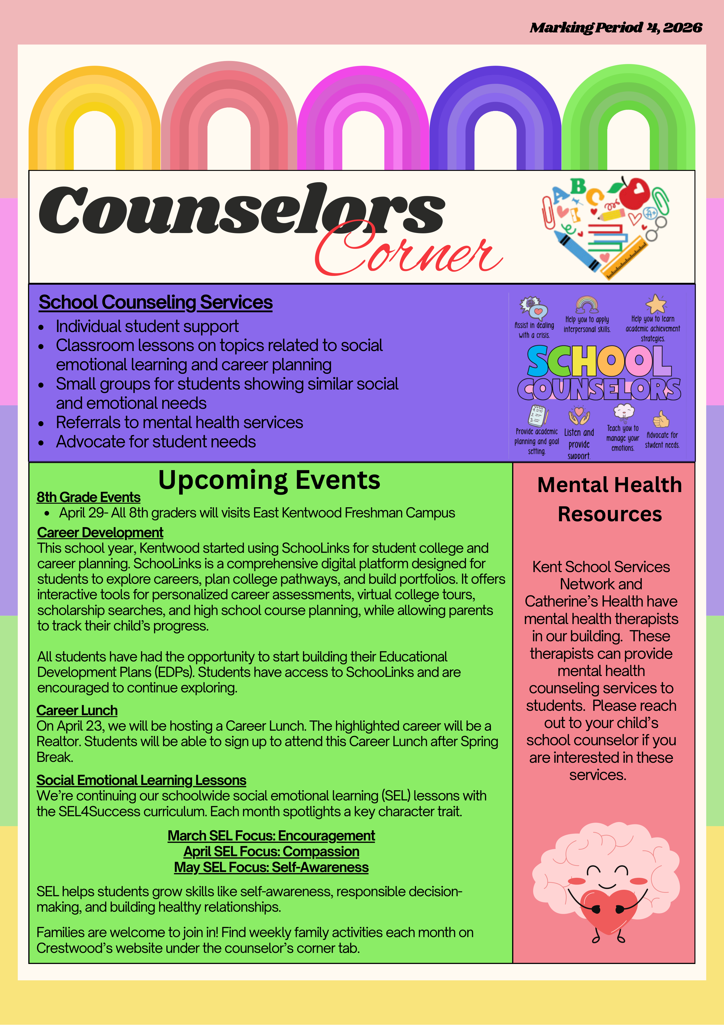 Counselor's Newsletter
