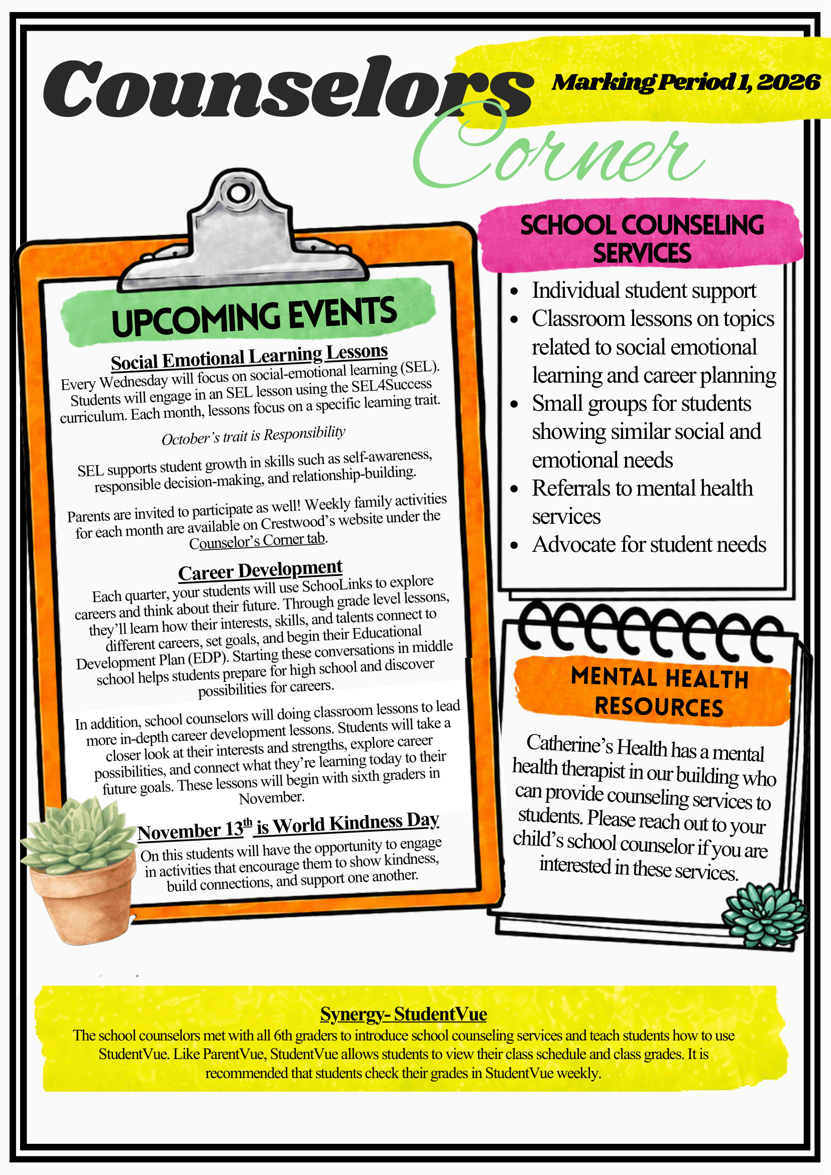 Counselor's Newsletter